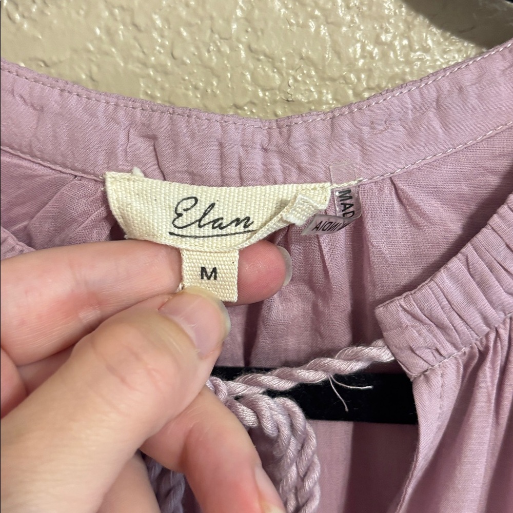 Elan Lightweight Maxi Teired Ruffle Sleeve Dress Purple Sz M - Picture 4 of 9